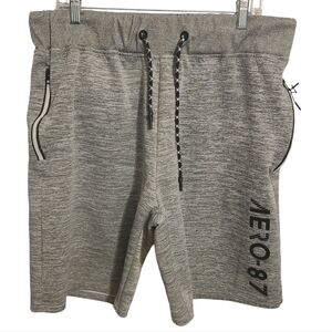 Aeropostale | Men's Gray & Black Athleisure AERO-87 Shorts (Size 3XL)